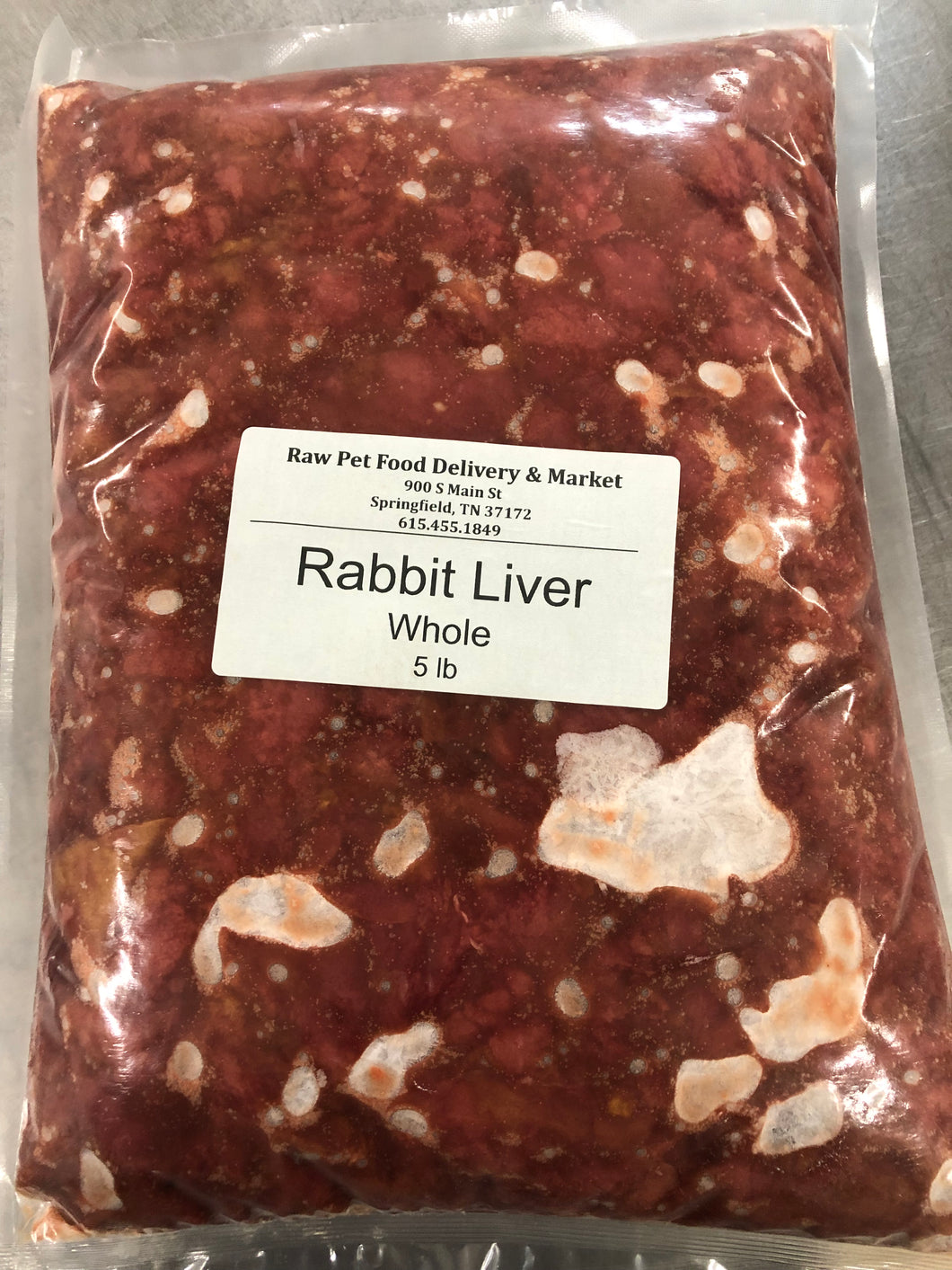 Rabbit Liver Minced Frozen Raw