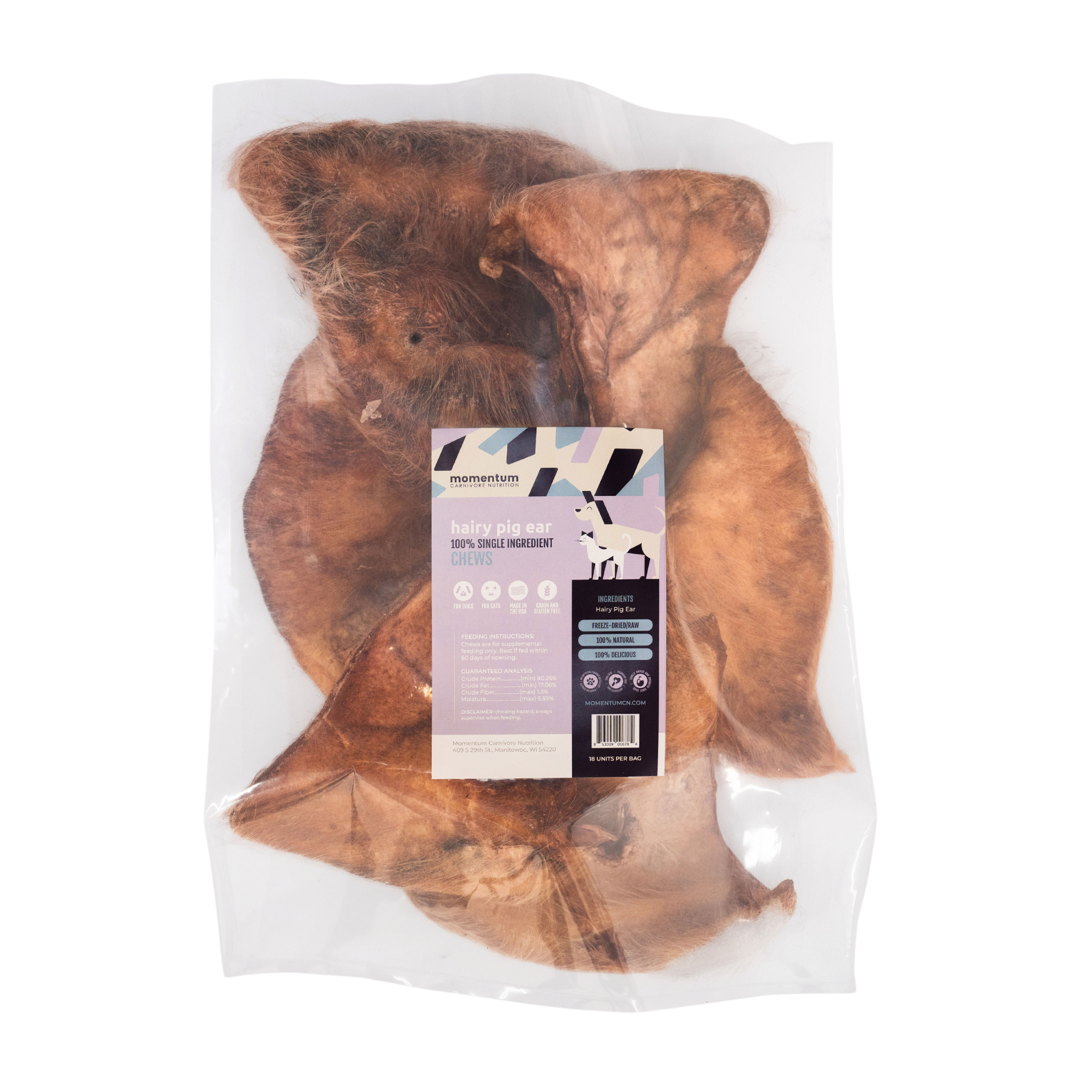 Hairy Pig Ear Dog Chews