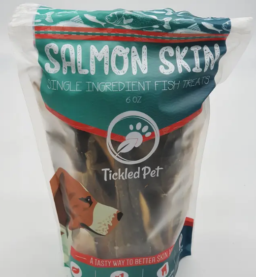 Salmon Skin 6 oz. bag by Tickled Pet