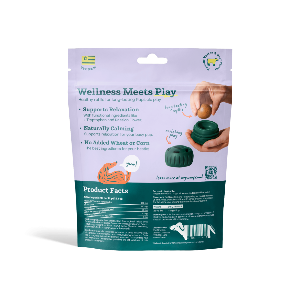 Calming Wellness Pops refill for Pupsicle