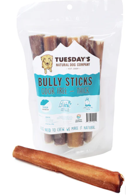 Bully Stick Thick Pizzle 6" single & 8oz bag