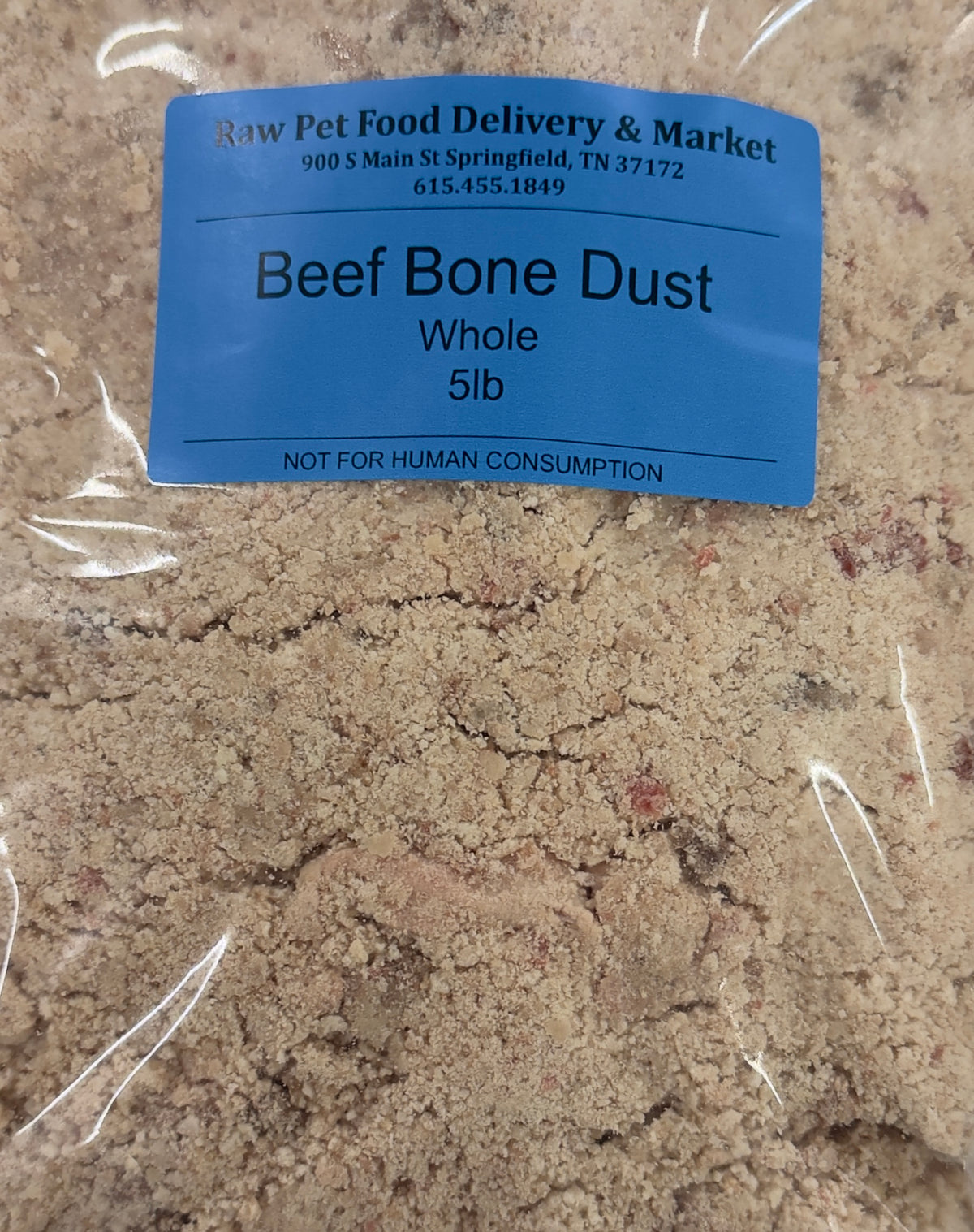 Beef Bone Dust Frozen Raw Ground