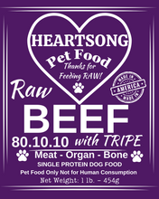 Load image into Gallery viewer, Heartsong Beef Mix w/TRIPE 80/10/10
