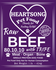Heartsong Beef Mix w/TRIPE 80/10/10