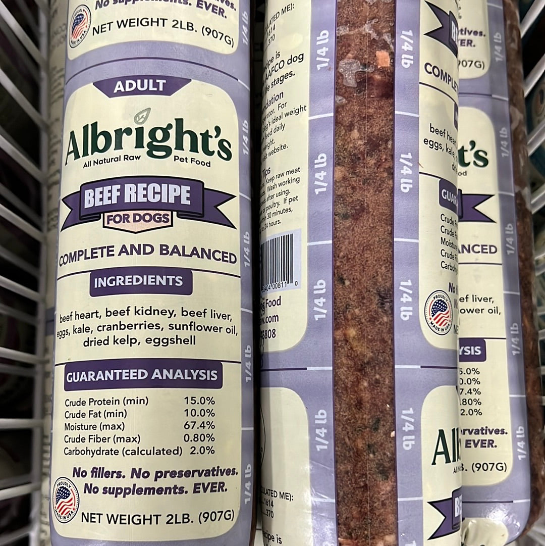 Albright's BEEF Recipe Complete and Balanced all life stages