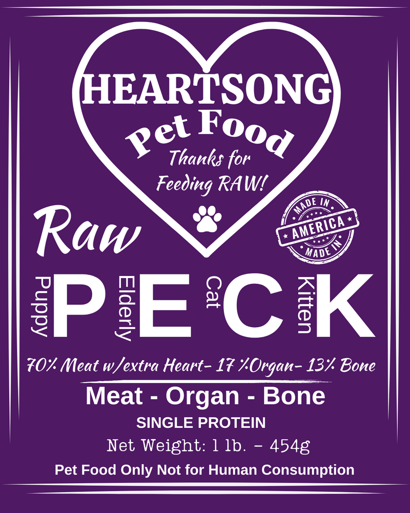 Heartsong Beef PECK Blend = Puppy, Elderly, Cat & Kitten Formula