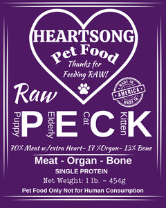 Heartsong Beef PECK Blend = Puppy, Elderly, Cat & Kitten Formula
