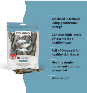 Icelandic+ Whole Herring Fish PET CANDY **Dehydrated Treat**