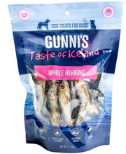Load image into Gallery viewer, Gunnis Whole Herring Fish PET CANDY **Dehydrated Treat** Cat &amp; Dog
