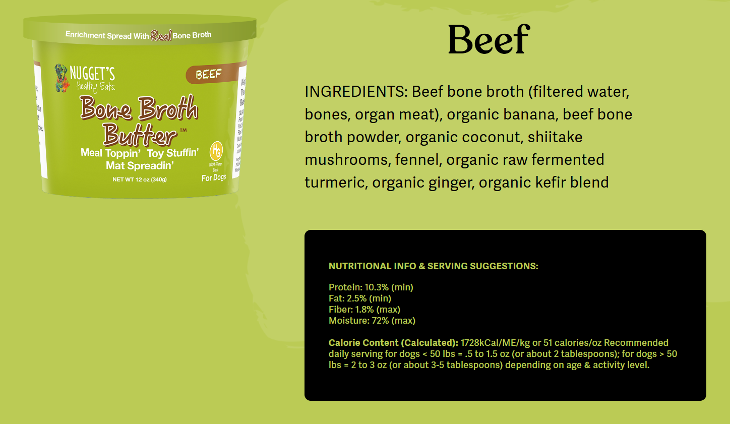 Bone Broth BUTTER by Nuggets Chicken Turkey or Beef