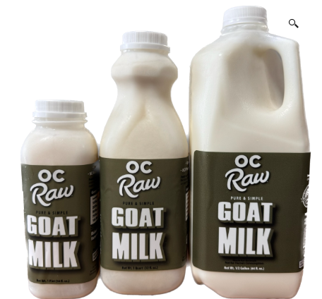 Goat Milk from OC Raw Four varieties