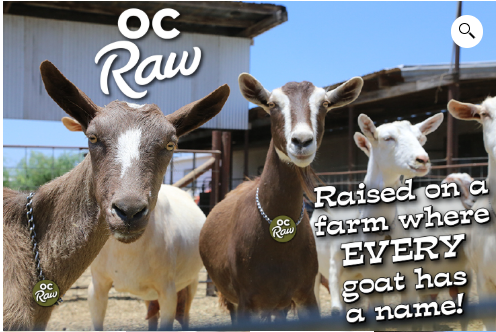 Goat Milk from OC Raw Four varieties