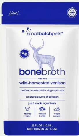 Bone Broth Venison - Frozen - made by Small Batch Pet