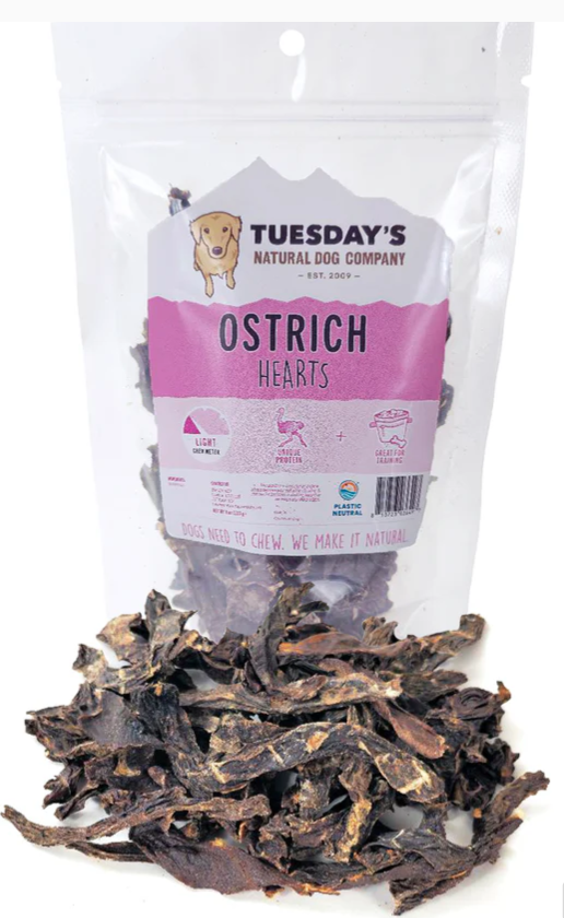 Ostrich Heart & Lung Mix by Tuesday's Natural Dog Company
