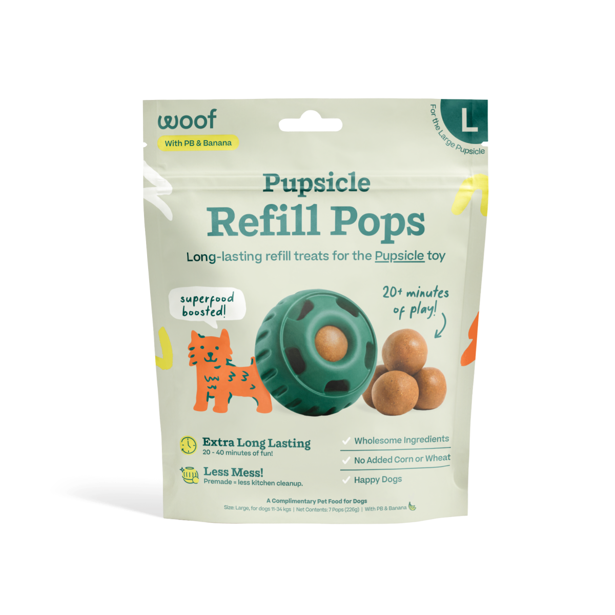 Peanut Butter & Banana Pops Refill for Pupsicle