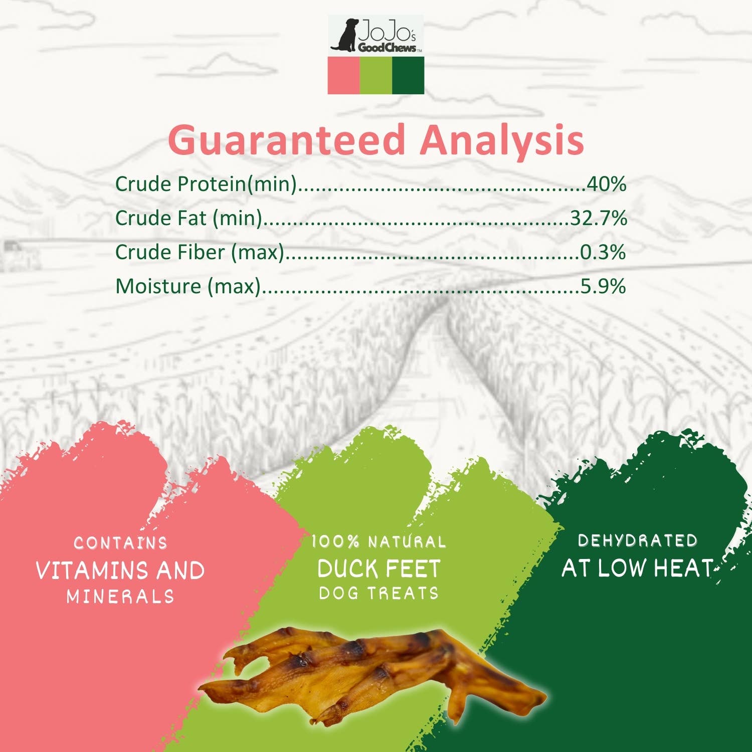 Duck Feet Dog Treats - Single-Ingredient Chews (25/Bag) JoJo's