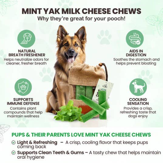 Small Size Mint Yak Milk Chew Single
