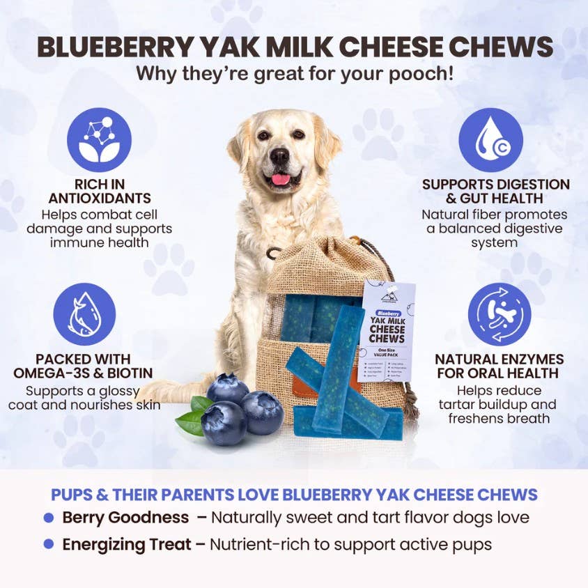 Small Size Blueberry Yak Milk Chew Single