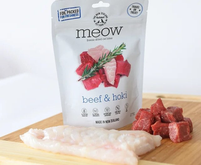 New Zealand Natural MEOW CAT Food Freeze Dried - Beef & Hoki
