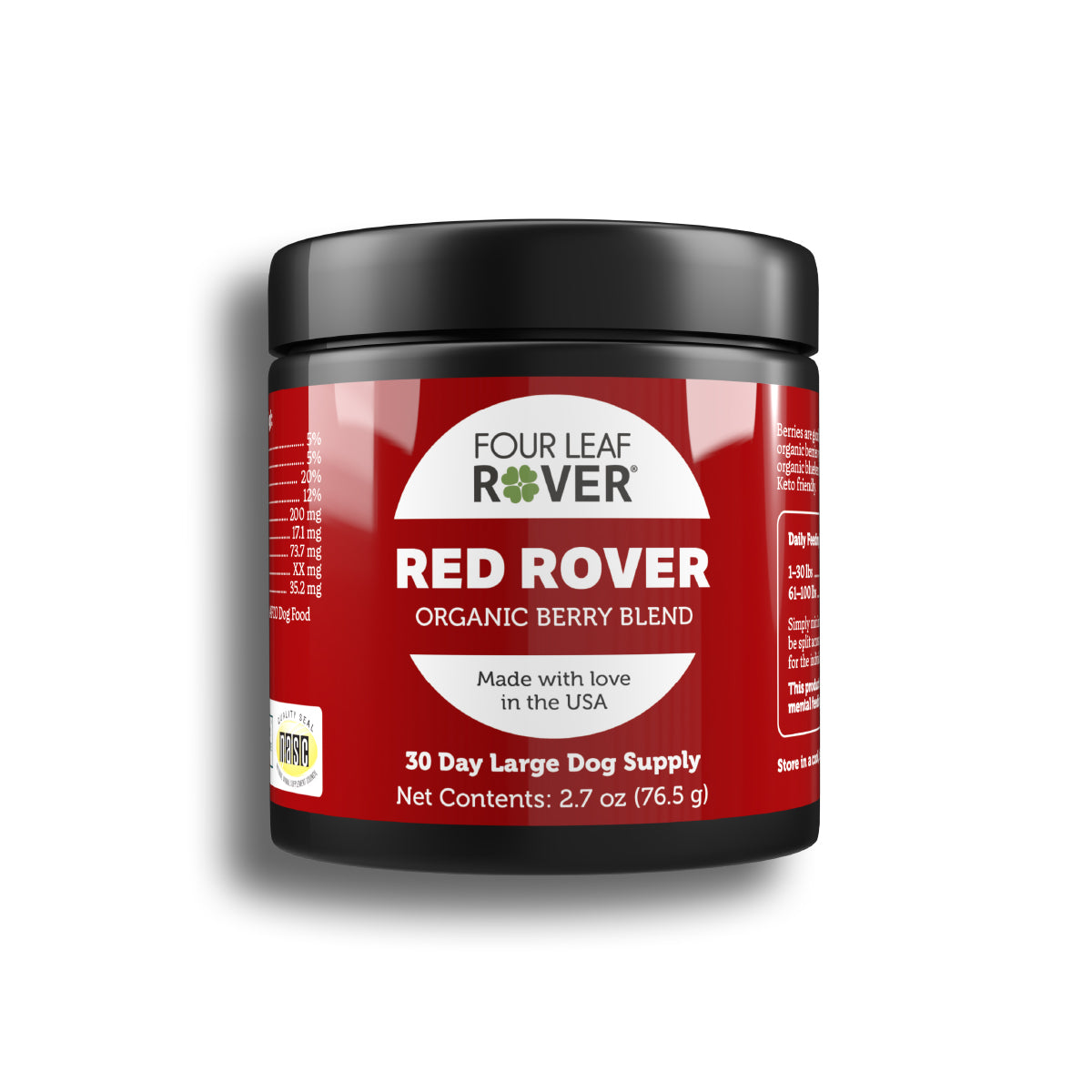 Red Rover Health FOUR LEAF ROVER Red Rover - Organic Berry Blend – rawpetfooddeliverymarket
