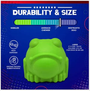 FROG ULTRA DURABLE RUBBER CHEW TOY & TREAT DISPENSER Soda Pup