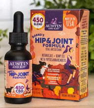 Load image into Gallery viewer, AUSTIN and KAT Backo&#39;s Hip &amp; Joint Formula Oil &amp; Chews Premium Hemp Extract CBD
