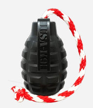 Load image into Gallery viewer, SODA PUP USA-K9 Grenade Durable Rubber Chew Toy, Treat Dispenser, Reward Toy, Tug Toy, and Retrieving Toy
