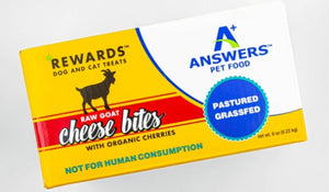Answers Raw Goat's Milk Cheese Treat 5 Flavors Available Frozen