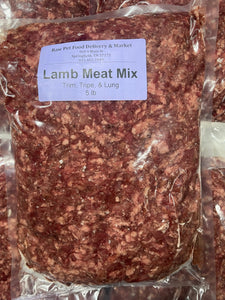 LAMB Meat Mix, Lamb Meat, Lung, Tripe & Trachea Ground