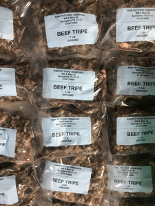 Beef Tripe Green Fresh, Whole or Ground -Heartsong Brand